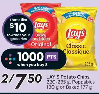 Sobeys Lay's potato chips, poppables or baked offer