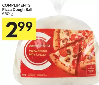 Foodland Compliments pizza dough ball offer