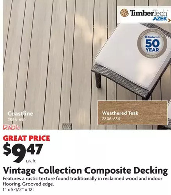 Home Hardware Vintage collection composite decking offer