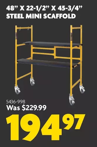 Home Hardware 48 x 22-1/2 x 45-3/4 steel mini scaffold offer