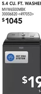 Lowe's Maytag 5.4 cu. ft. washer offer