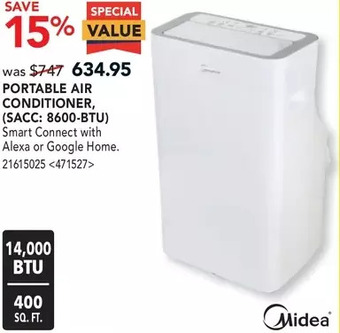 Lowe's Midea portable air conditioner offer