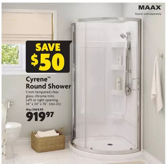 Home Hardware Cyrene round shower offer