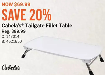 Cabela's Cabela's tailgate fillet table offer