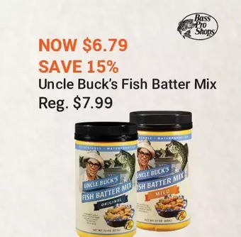 Cabela's Uncle buck's fish batter mix offer