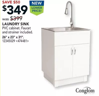 RONA Conglom laundry sink offer