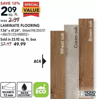 Lowe's Mono serra laminate flooring offer