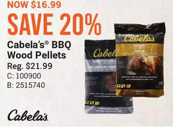 Cabela's Cabela's bbq wood pellets offer