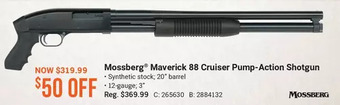 Cabela's Mossberg maverick 88 cruiser pump-action shotgun offer