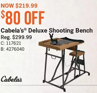 Cabela's Cabela's deluxe shooting bench offer