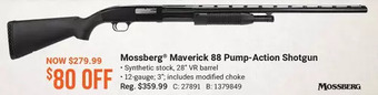 Cabela's Mossberg maverick 88 pump-action shotgun offer