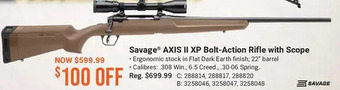 Cabela's Savage axis ii xp bolt-action rifle with scope offer