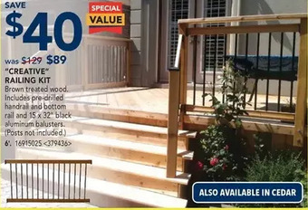 RONA Creative'' railing kit offer