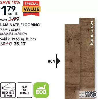 RONA Mono serra laminate flooring offer