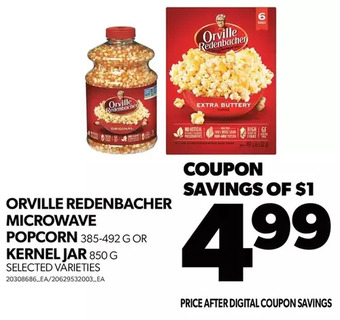 Real Canadian Superstore Orville redenbacher microwave popcorn or kernel jar offer