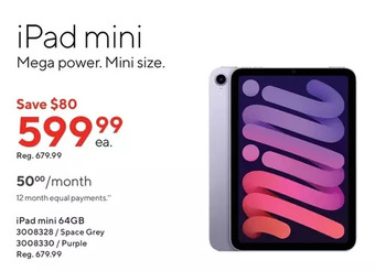 Staples Ipad mini 64gb offer