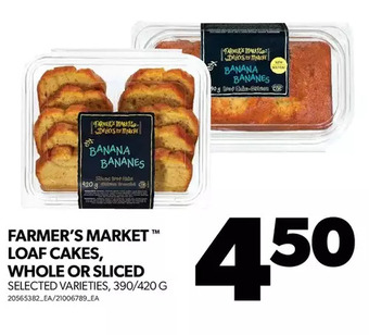 Real Canadian Superstore Farmer's market loaf cakes, whole or sliced offer
