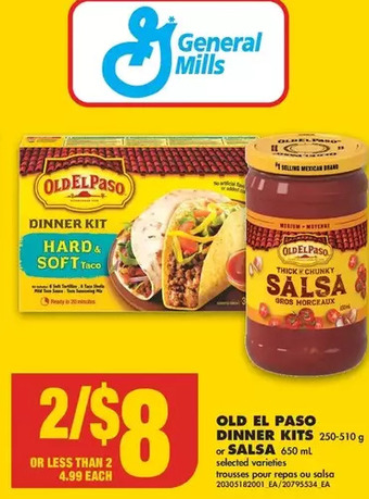 No Frills Old el paso dinner kits or salsa offer