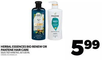 Real Canadian Superstore Herbal essences bio renew or pantene hair care offer
