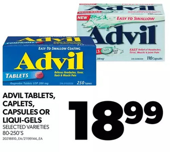 Real Canadian Superstore Advil tablets, caplets, capsules or liqui-gels offer