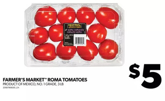 Real Canadian Superstore Farmer's market roma tomatoes offer