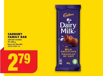 No Frills Cadbury family bar offer