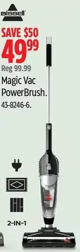Canadian Tire Bissell magic vac powerbrush stick vacuum offer