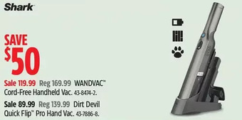 Canadian Tire Shark wandvac cord-free handheld vac | dirt devil quick flip pro hand vac offer