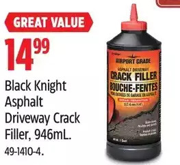 Canadian Tire Black knight asphalt driveway crack filler offer