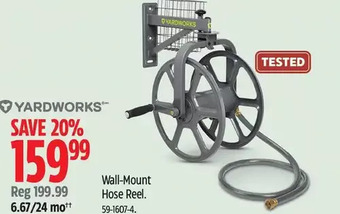 Canadian Tire Yardworks wall-mount hose reel offer