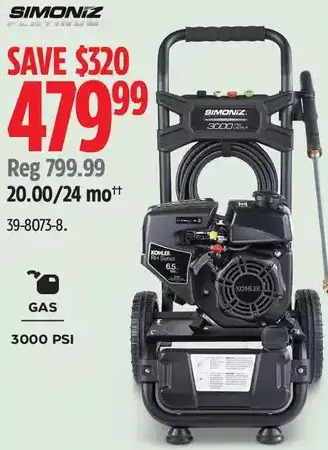 Canadian Tire Simoniz pressure washer offer