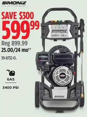 Canadian Tire Simoniz pressure washer offer