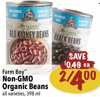 Farm Boy Farm boy non-gmo organic beans offer