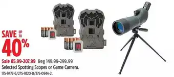 Canadian Tire Spotting scopes or game camera offer