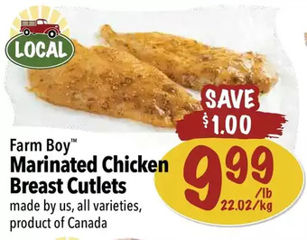 Farm Boy Farm boy marinated chicken breast cutlets offer