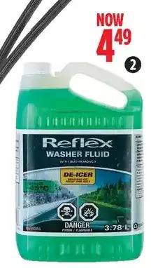 Canadian Tire Reflex-45°c all-season windshield washer fluid. 3.78l offer