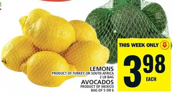 Food Basics Lemons | avocados offer