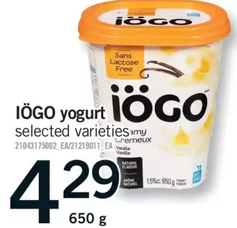 Fortinos Iogo yogurt offer
