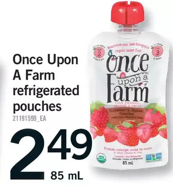 Fortinos Once upon a farm refrigerated pouches offer