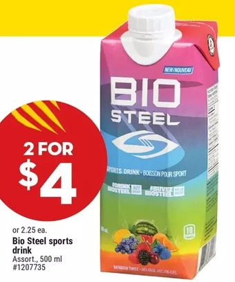 Giant Tiger Bio steel sports drink offer