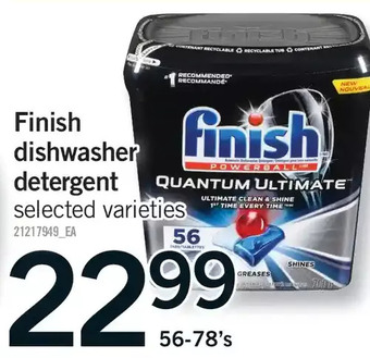 Fortinos Finish dishwasher detergent offer