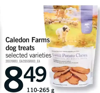 Fortinos Caledon farms dog treats offer