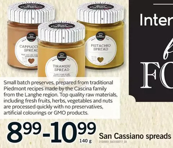 Fortinos San cassiano spreads offer