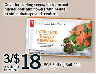 Fortinos Pc potting soil offer