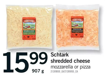 Fortinos Schtark shredded cheese offer