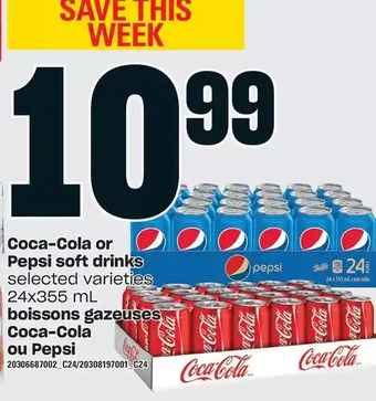 Independent Grocer Coca-cola or pepsi soft drinks offer