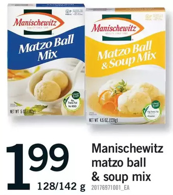 Fortinos Manischewitz matzo ball & soup mix offer