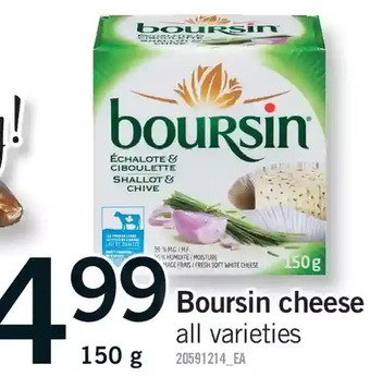 Fortinos Boursin cheese offer