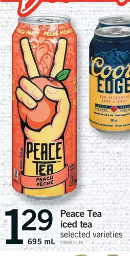 Fortinos Peace tea iced tea offer