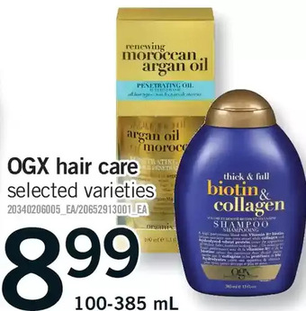 Fortinos Ogx hair care offer